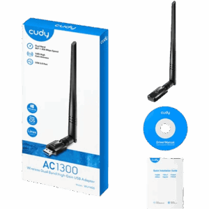 מתאם רשת אלחוטי Cudy WU1400 AC1300 Wi-Fi High-Gain USB Adapter